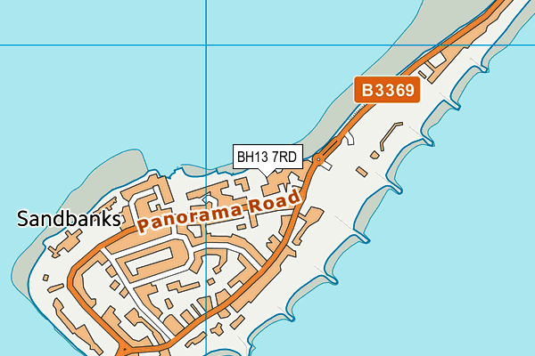 BH13 7RD map - OS VectorMap District (Ordnance Survey)