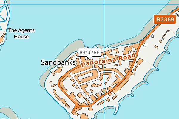 BH13 7RE map - OS VectorMap District (Ordnance Survey)