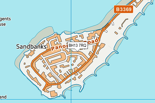 BH13 7RQ map - OS VectorMap District (Ordnance Survey)