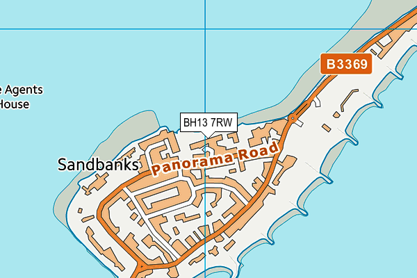BH13 7RW map - OS VectorMap District (Ordnance Survey)