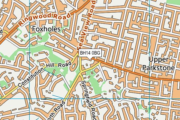 BH14 0BG map - OS VectorMap District (Ordnance Survey)