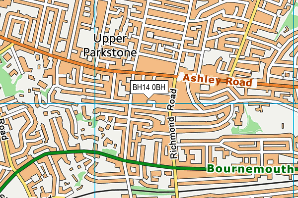 BH14 0BH map - OS VectorMap District (Ordnance Survey)