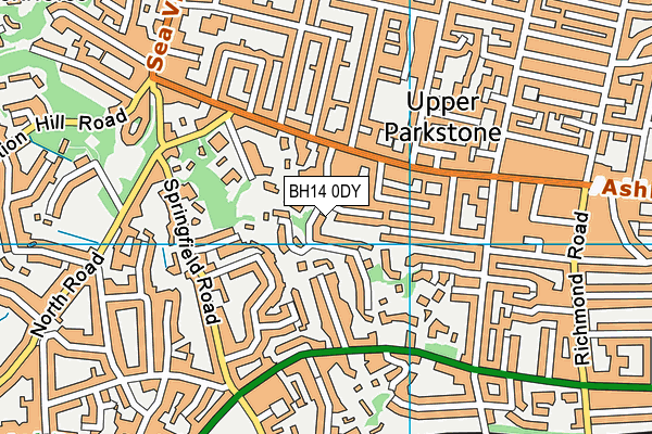 BH14 0DY map - OS VectorMap District (Ordnance Survey)