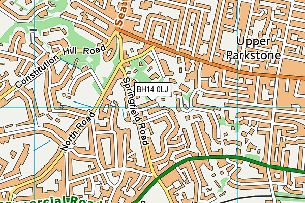 BH14 0LJ map - OS VectorMap District (Ordnance Survey)