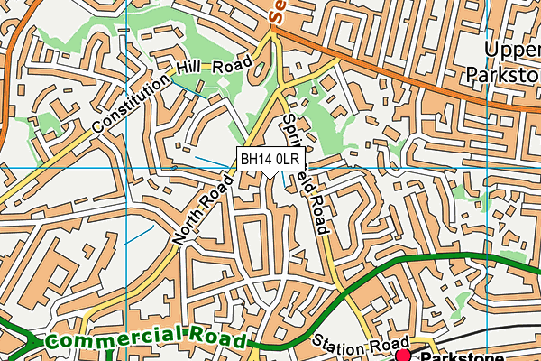 BH14 0LR map - OS VectorMap District (Ordnance Survey)