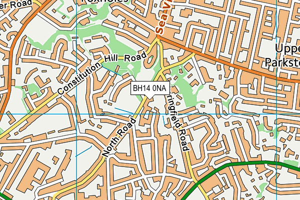 BH14 0NA map - OS VectorMap District (Ordnance Survey)