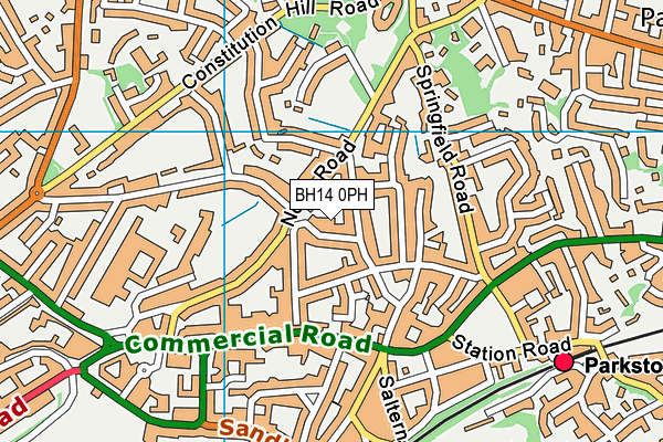 BH14 0PH map - OS VectorMap District (Ordnance Survey)