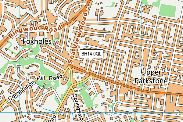 BH14 0QL map - OS VectorMap District (Ordnance Survey)