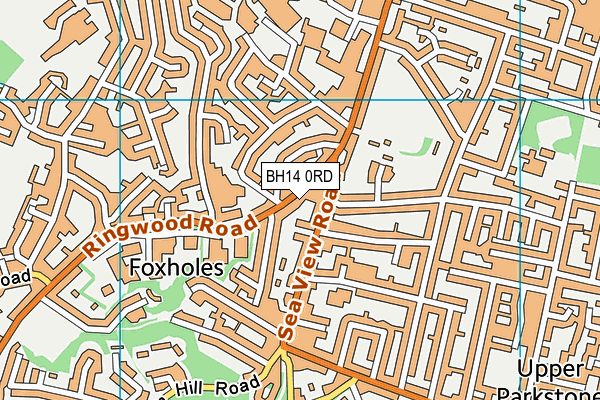 BH14 0RD map - OS VectorMap District (Ordnance Survey)