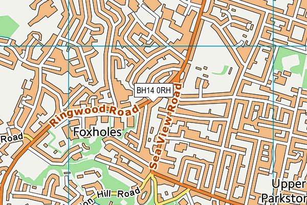 BH14 0RH map - OS VectorMap District (Ordnance Survey)