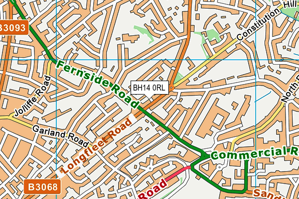 BH14 0RL map - OS VectorMap District (Ordnance Survey)