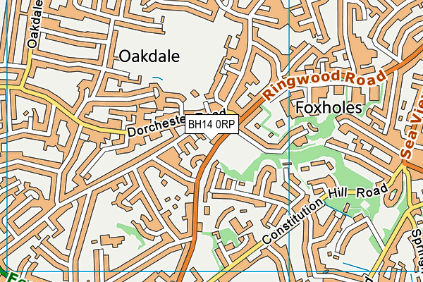 BH14 0RP map - OS VectorMap District (Ordnance Survey)