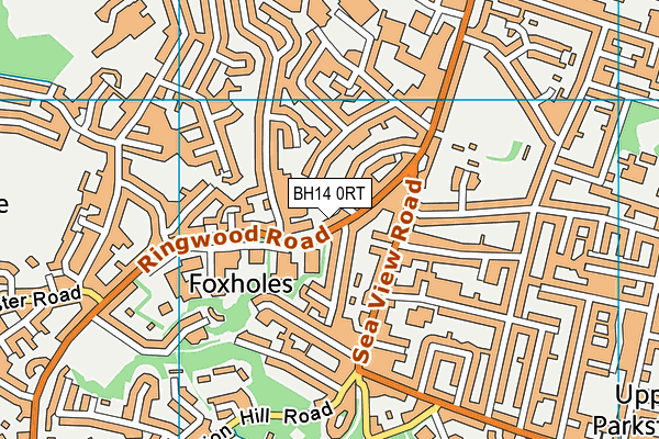 BH14 0RT map - OS VectorMap District (Ordnance Survey)