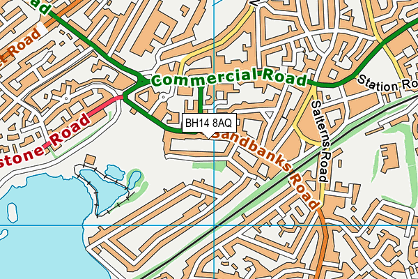 Poole Town Cricket Club map (BH14 8AQ) - OS VectorMap District (Ordnance Survey)