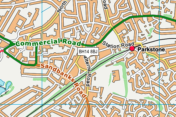 BH14 8BJ map - OS VectorMap District (Ordnance Survey)