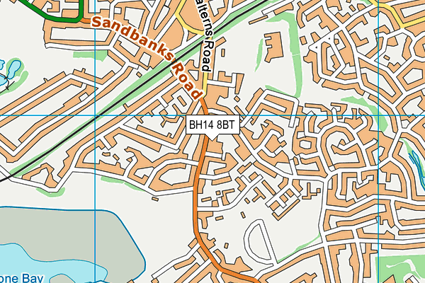 BH14 8BT map - OS VectorMap District (Ordnance Survey)