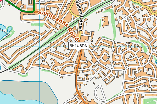 BH14 8DA map - OS VectorMap District (Ordnance Survey)