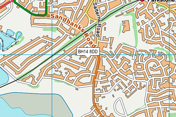 BH14 8DD map - OS VectorMap District (Ordnance Survey)
