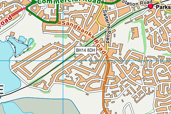 BH14 8DH map - OS VectorMap District (Ordnance Survey)