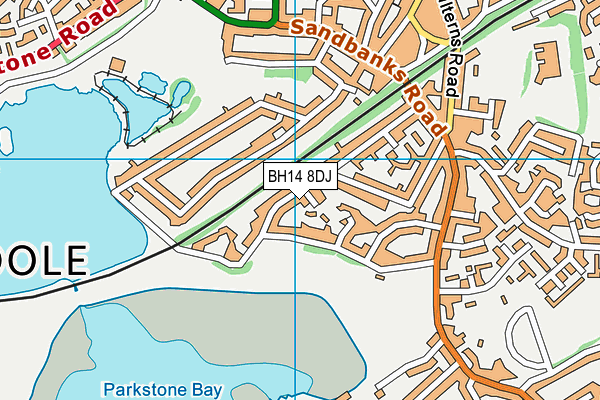 BH14 8DJ map - OS VectorMap District (Ordnance Survey)