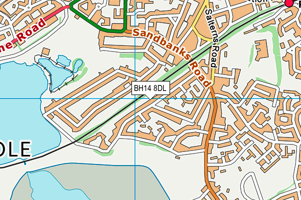 BH14 8DL map - OS VectorMap District (Ordnance Survey)