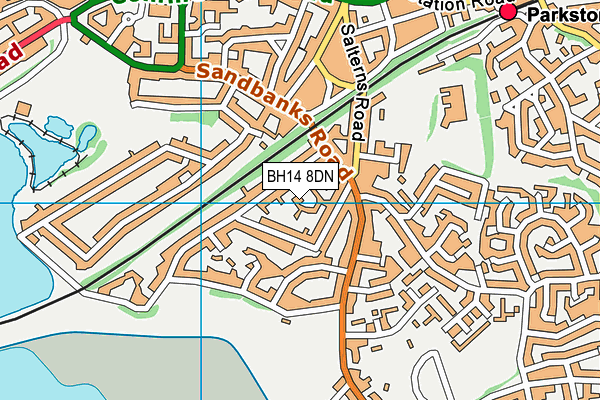 BH14 8DN map - OS VectorMap District (Ordnance Survey)