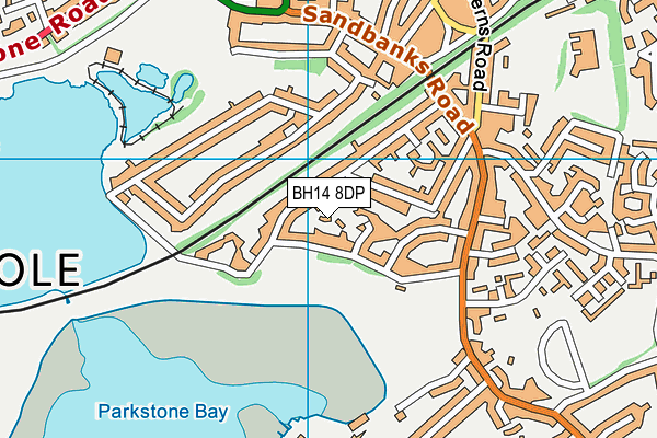 BH14 8DP map - OS VectorMap District (Ordnance Survey)