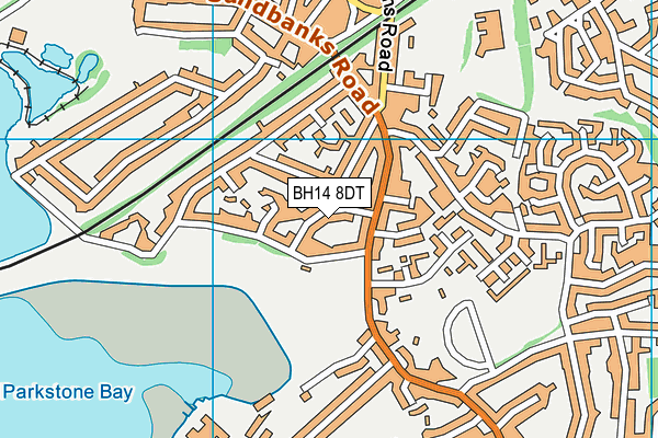 BH14 8DT map - OS VectorMap District (Ordnance Survey)