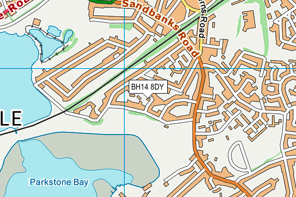 BH14 8DY map - OS VectorMap District (Ordnance Survey)