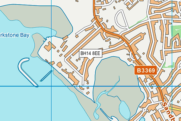 BH14 8EE map - OS VectorMap District (Ordnance Survey)