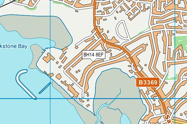 BH14 8EF map - OS VectorMap District (Ordnance Survey)