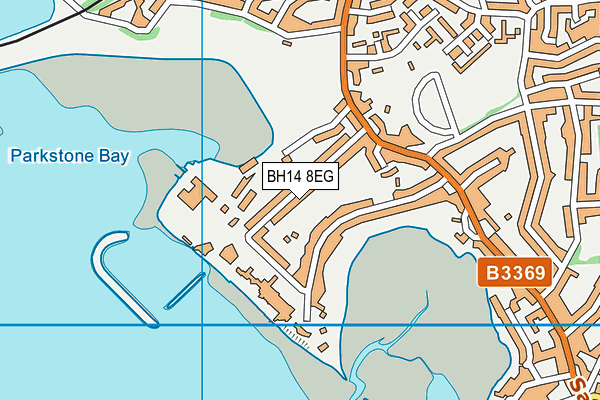 BH14 8EG map - OS VectorMap District (Ordnance Survey)