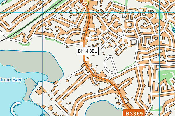 BH14 8EL map - OS VectorMap District (Ordnance Survey)