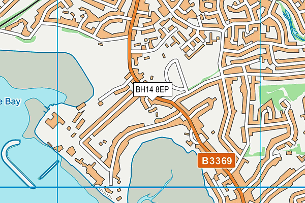 BH14 8EP map - OS VectorMap District (Ordnance Survey)