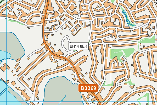 BH14 8ER map - OS VectorMap District (Ordnance Survey)