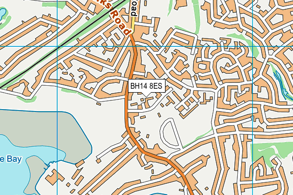 BH14 8ES map - OS VectorMap District (Ordnance Survey)