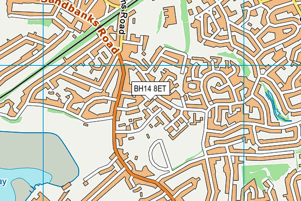 BH14 8ET map - OS VectorMap District (Ordnance Survey)