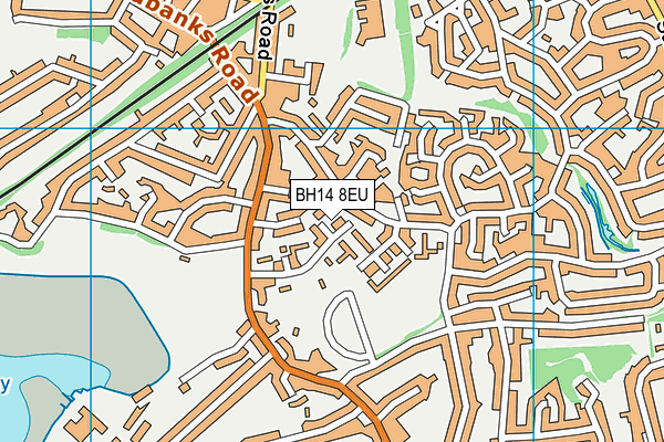 BH14 8EU map - OS VectorMap District (Ordnance Survey)