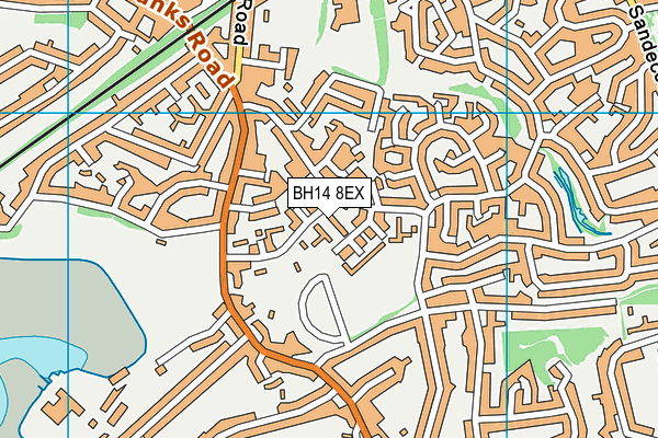 BH14 8EX map - OS VectorMap District (Ordnance Survey)