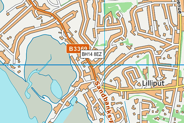 BH14 8EZ map - OS VectorMap District (Ordnance Survey)