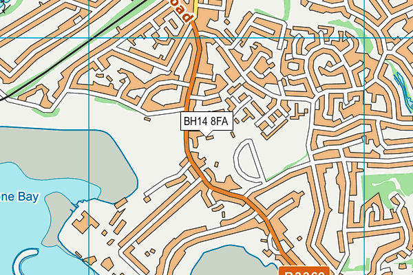 BH14 8FA map - OS VectorMap District (Ordnance Survey)