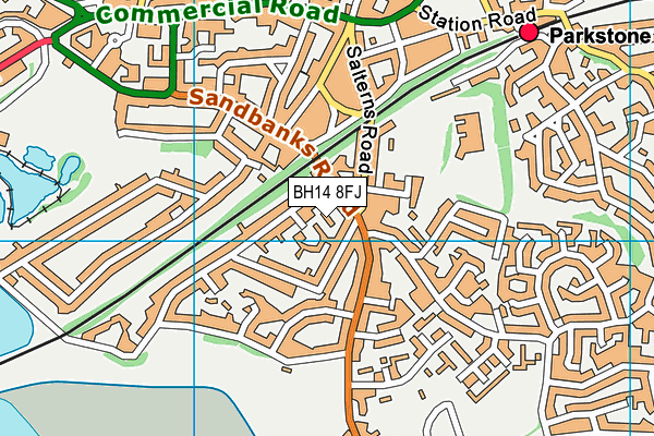 BH14 8FJ map - OS VectorMap District (Ordnance Survey)