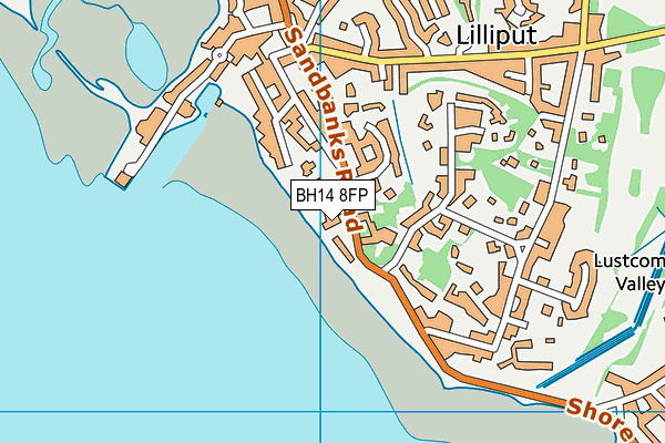BH14 8FP map - OS VectorMap District (Ordnance Survey)