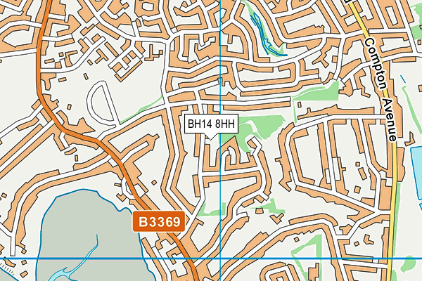 BH14 8HH map - OS VectorMap District (Ordnance Survey)