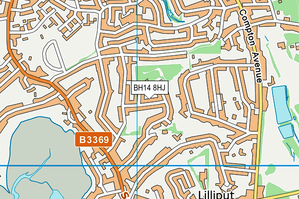 BH14 8HJ map - OS VectorMap District (Ordnance Survey)