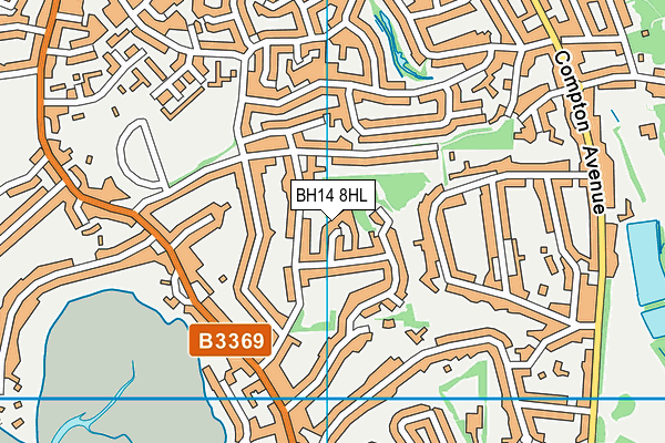 BH14 8HL map - OS VectorMap District (Ordnance Survey)