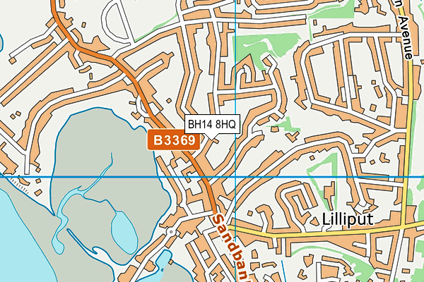 BH14 8HQ map - OS VectorMap District (Ordnance Survey)