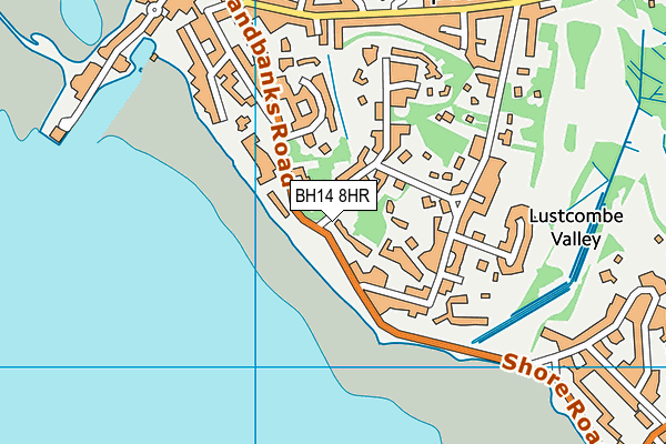BH14 8HR map - OS VectorMap District (Ordnance Survey)