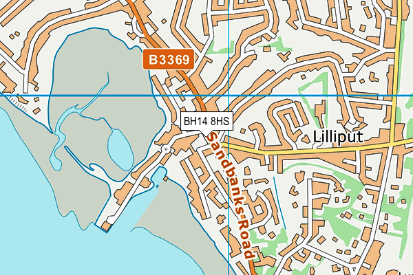 BH14 8HS map - OS VectorMap District (Ordnance Survey)