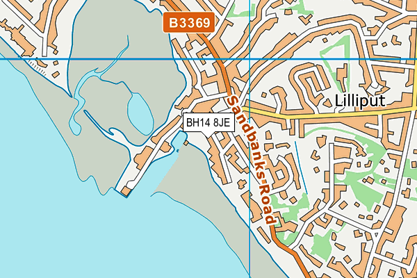 BH14 8JE map - OS VectorMap District (Ordnance Survey)